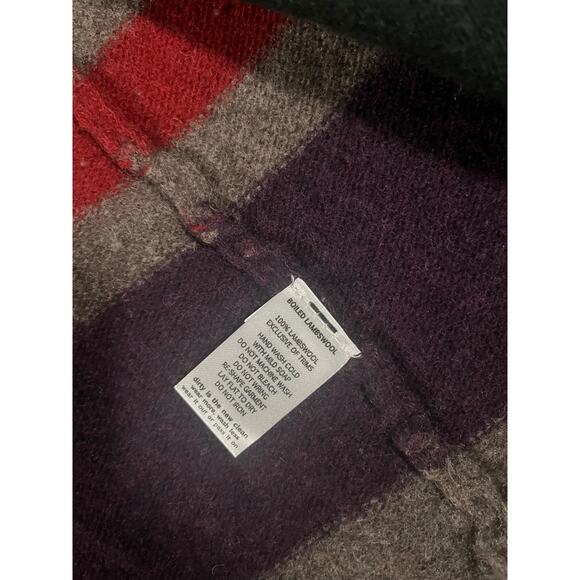 Toad & Co Women Boiled Lambswool Hooded Open Front Large Stripe Cardigan Sweater - Picture 4 of 9